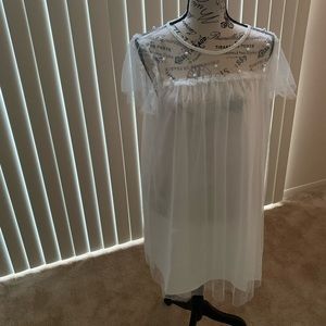 White sheer dress